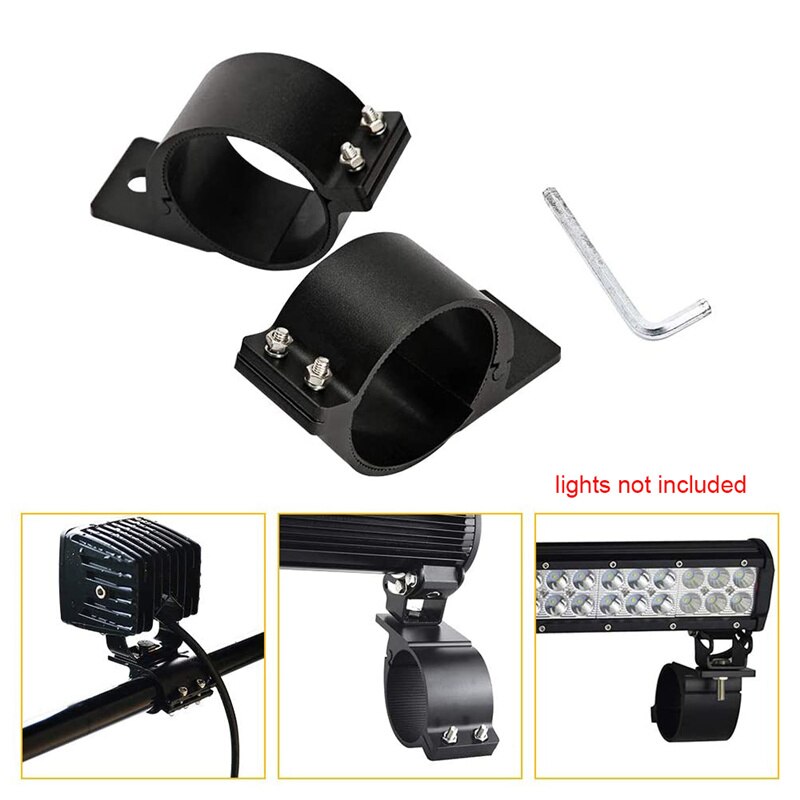 FÜHRTE Arbeit Licht Horizontale Bar Rohr Lampe Halfter Halterung für Offroad Auto SUV Lkw Stier Bar Dach Gestell rollen KäFeige Montage Klemmen