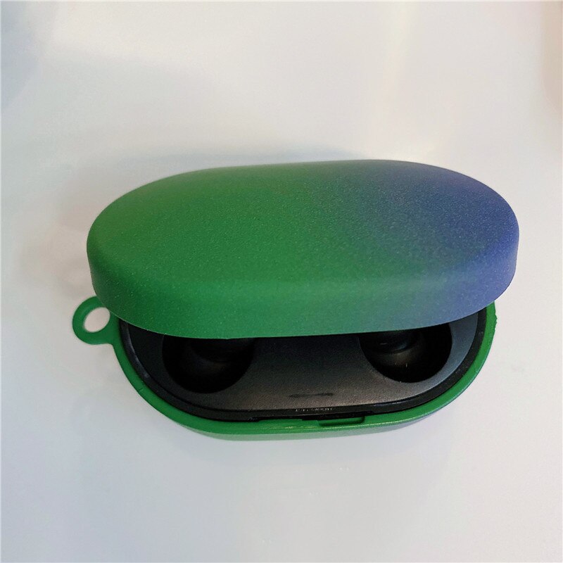 Kjoew siliconen oordopjes xiaomi redmi airdots s beschermhoes draadloze bluetooth-headsethoes voor airdots s hoesje: Groenblauw