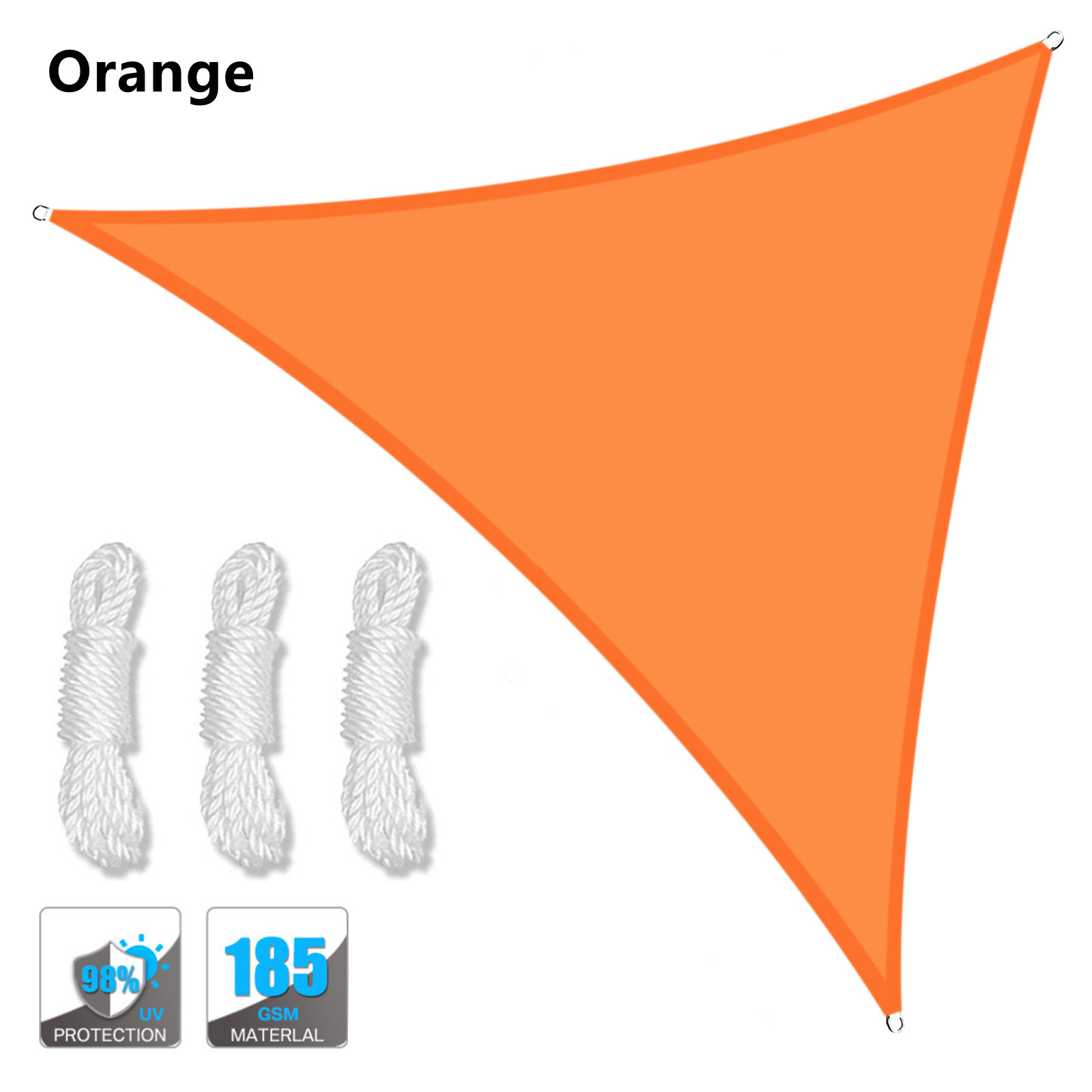 Toldo de vela triangular para sombra de sol, impermeable, bloque UV, tela de sombra para Patio exterior, jardín, patio trasero, tienda de campaña para coche, 2/3/3,6/5M: 2 x 2 m / Morado