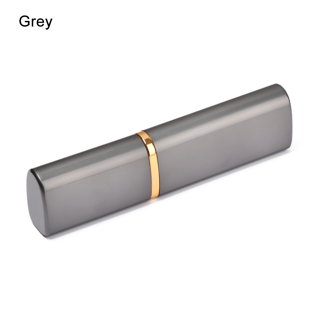 Alumina blyant vase briller boks kvinder mænd metal mini bærbare læsebriller solbriller etui briller tilbehør: Grå