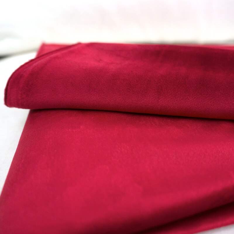 Nappe en velours de soie de 280CM de large, pour rideau de Table, coussin, coussin, rouge bleu marron vert rose violet: Red