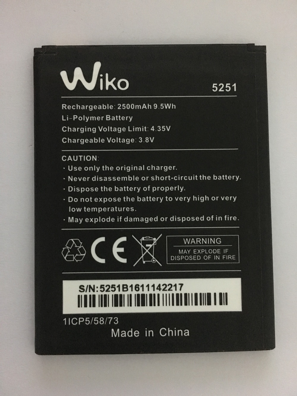 2600mAh 5251 batterie für WIKO Zellstoff 4G 5251 handy batterie
