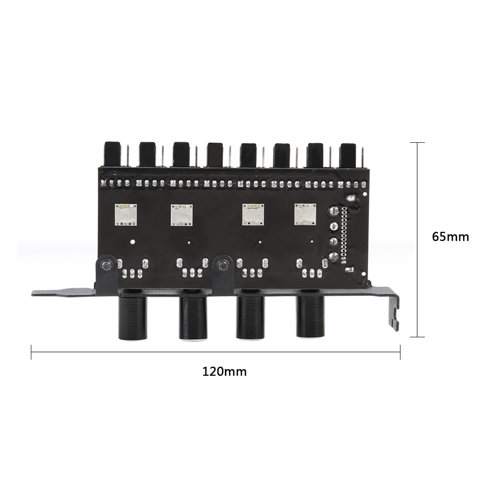 8 Channels PC Case Cooling Fan HUB 4 Knob Radiator Speed Controller 4 Pin PCI Position of PC Chassis Computer Components