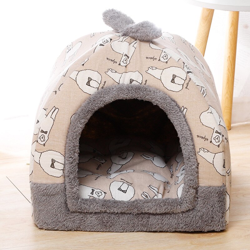 Closed Dog Beds for Small Dogs Accessoires Dual Use Plush Bed Cushions Queen Puppy Accessories So Pets Coop for Dog Flannel