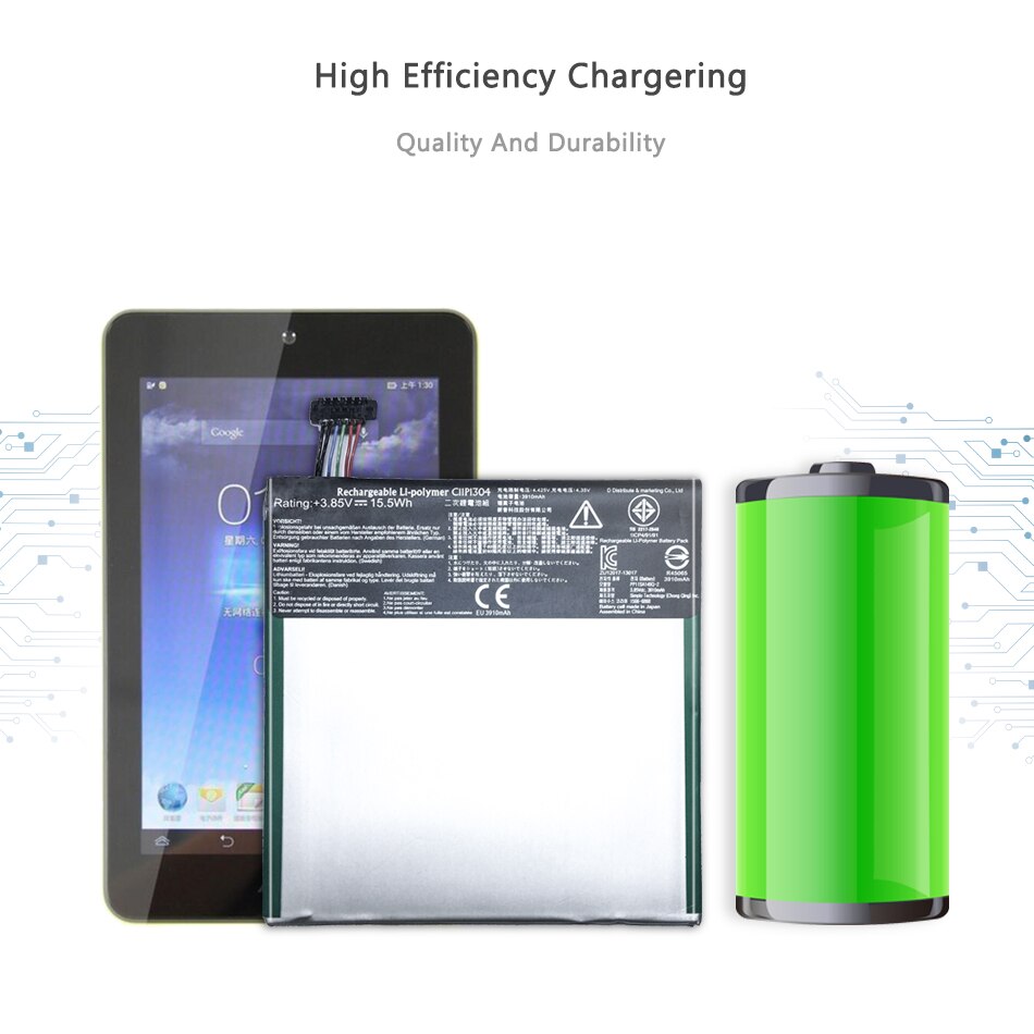 Batería de repuesto C11P1304 para ASUS MEMO PAD HD 7 ME173X K00U K00B HD7, 3950mAh, número de seguimiento