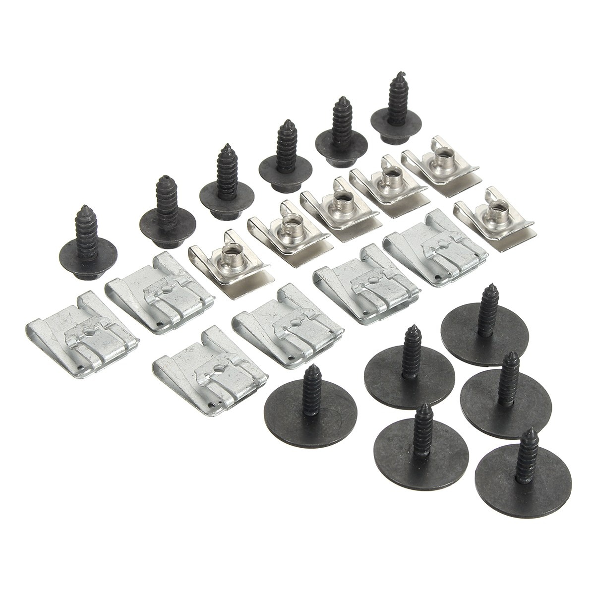 24pcs/Set Car Engine Undertray Clips Screws Under Cover Splashguard For Mercedes E Class W211