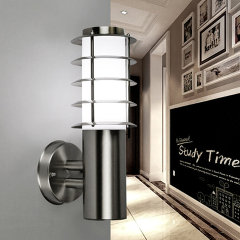 Modern Outdoor Light Waterproof Stainless Steel Wall Lights E27 For Garden Balcony Corridor Exterior Wall Lamps Fixtures Sconce