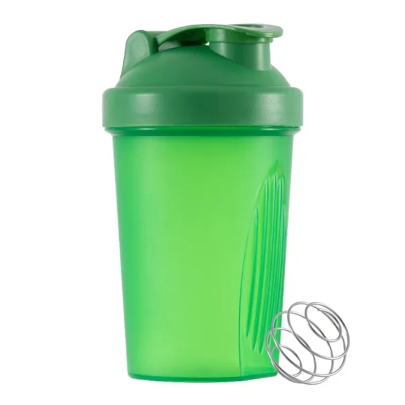 Sports shakerflasker vannkopper myseproteinpulver mikserflaske lekkasjesikker fitness gym shaker utendørs bærbar drikkekopp 400ml