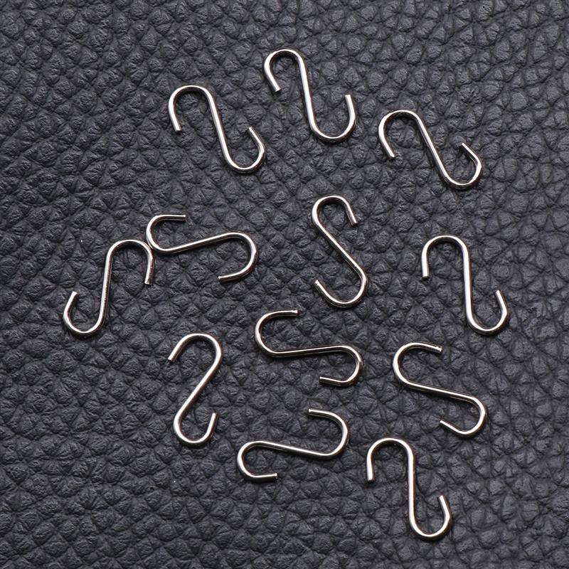 100 Uds Mini DIY en forma de S ganchos de Metal accesorio de joyería para manualidades de acero inoxidable en forma de S de en forma de S ganchos