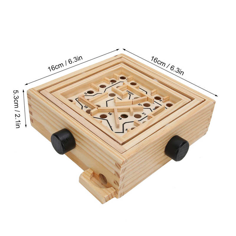Diaper for Elderly Disabled Wooden Maze Puzzle Toy Balances Board Table Maze Game Prevent Dementia for Elderly Adult Health Care