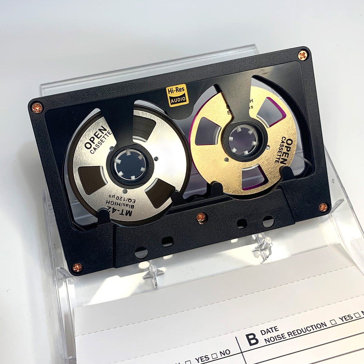 Retro Blank Audio Tape Type Handmade Audio Cassette Reel to Reel Cassette 50 Min Double-Sided Metal Reel for Walkman Recording: Silver