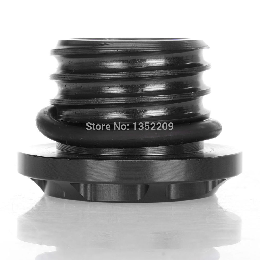Motor Black Aluminum Right-hand Thread Fuel Gas Tank Vented Decorative Oil Cap for Harley Dyna Touring Sportster XL 1200 883 X48