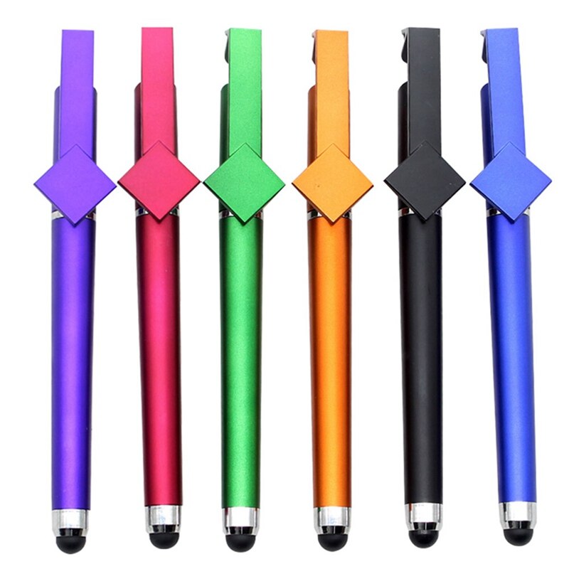 Multi-function Mobile Phone Stylus + Ball pen + Mobile Phone Stand Holder For Iphone 6 7