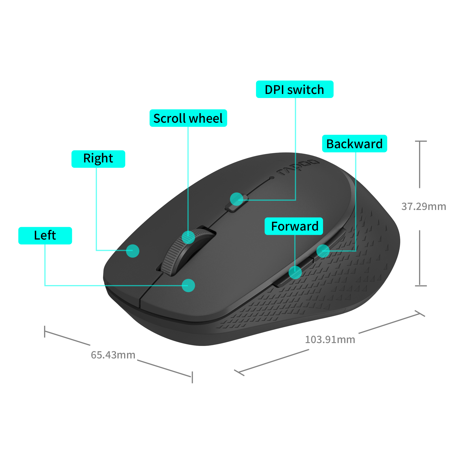 Rapoo Multi-Mode Draadloze Muis M300G Draagbare Stille Muis 2400 DPI Optische Bluetooth Muis Voor Laptop Computer PC Macbook