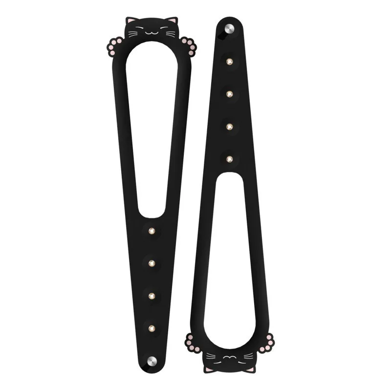 Pet Cat Door Holder Latch Prevents Dogs From Entering Plastic Adjustable Elastic Gate Lock Flex Latch Strap Keep Dog Out: black