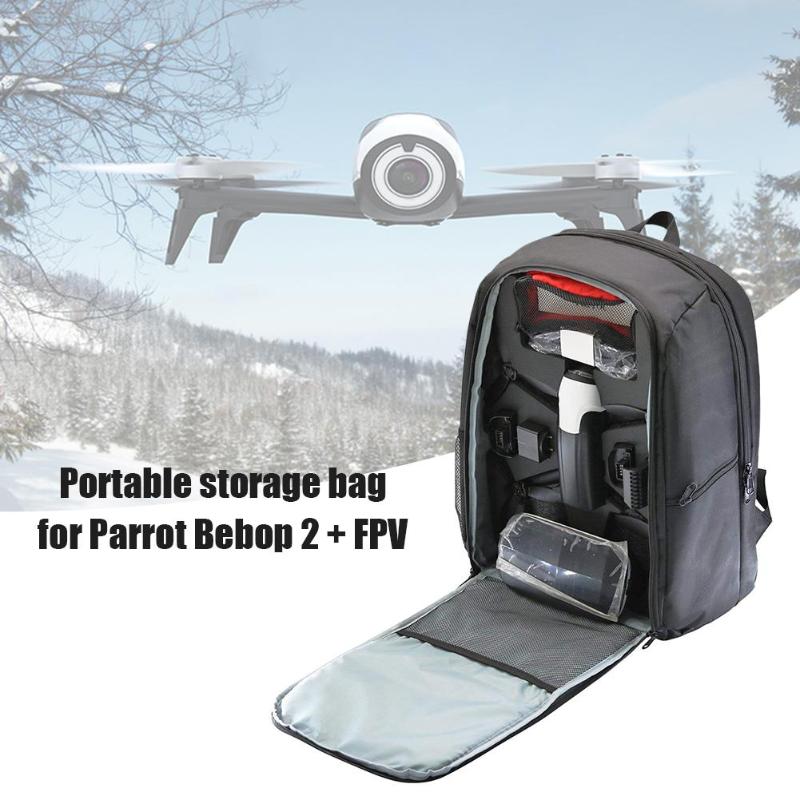 Justerbar nylon drone rygsæk crossbody håndtaske til papegøje bebop 2 power fpv let, stor kapacitet og let at bære