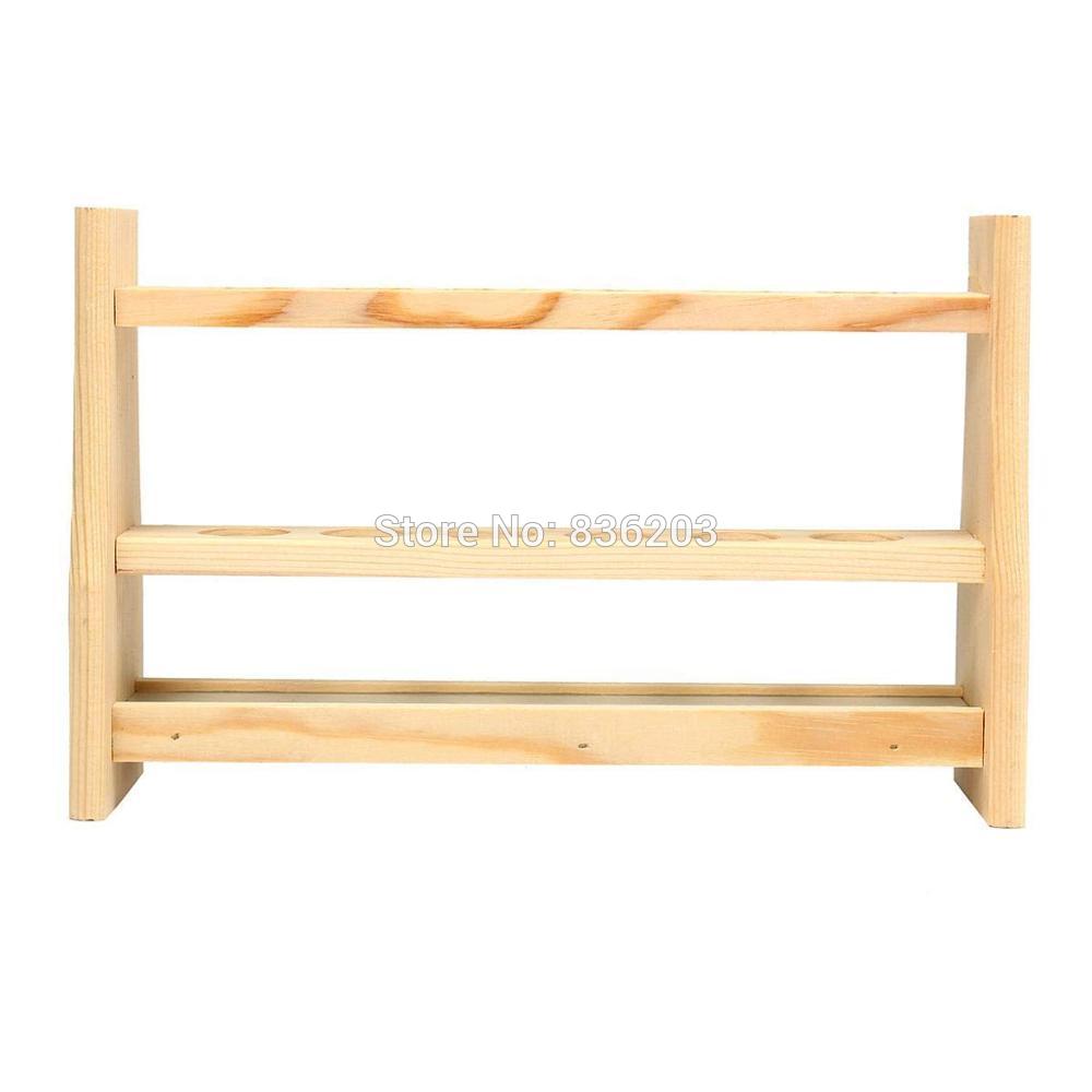 6 gat Houten 25mm Reageerbuis Rek Testen Houder Clip Stand Druppelaar Laboratorium tool chemie Experiment Tool Voor Laboratorium