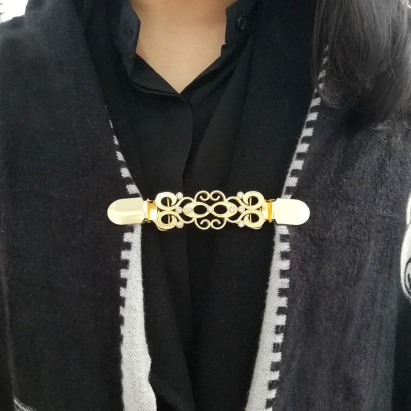 Chandail pince broche pince pour vêtements décor support métallique rétro pull Cardigan perlé accessoires Cardigan pince