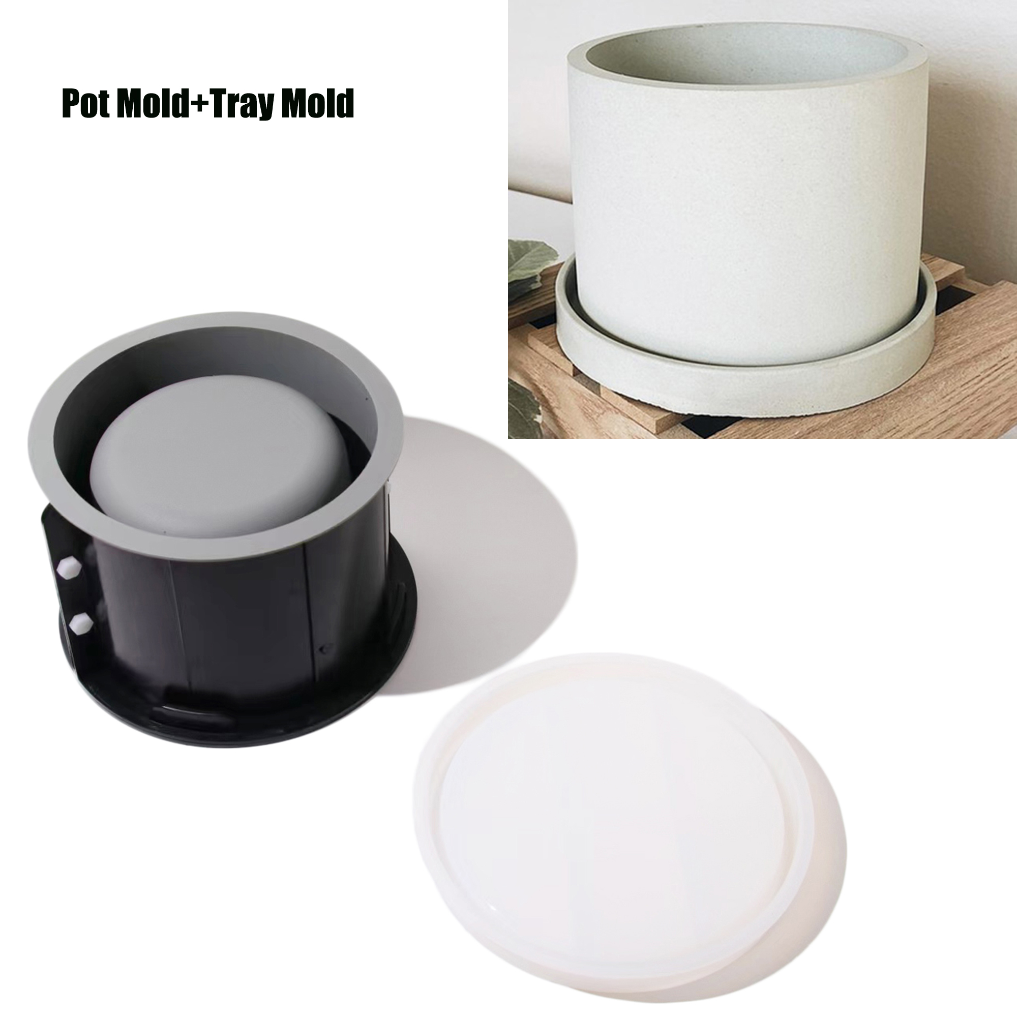 Duże donice ogrodowe z lastryko Forma silikonowa Okrągłe formy betonowe robić doniczki 15 cm Świeca Kubek Żywica Naczynie Forma gipsowa: żółte światło