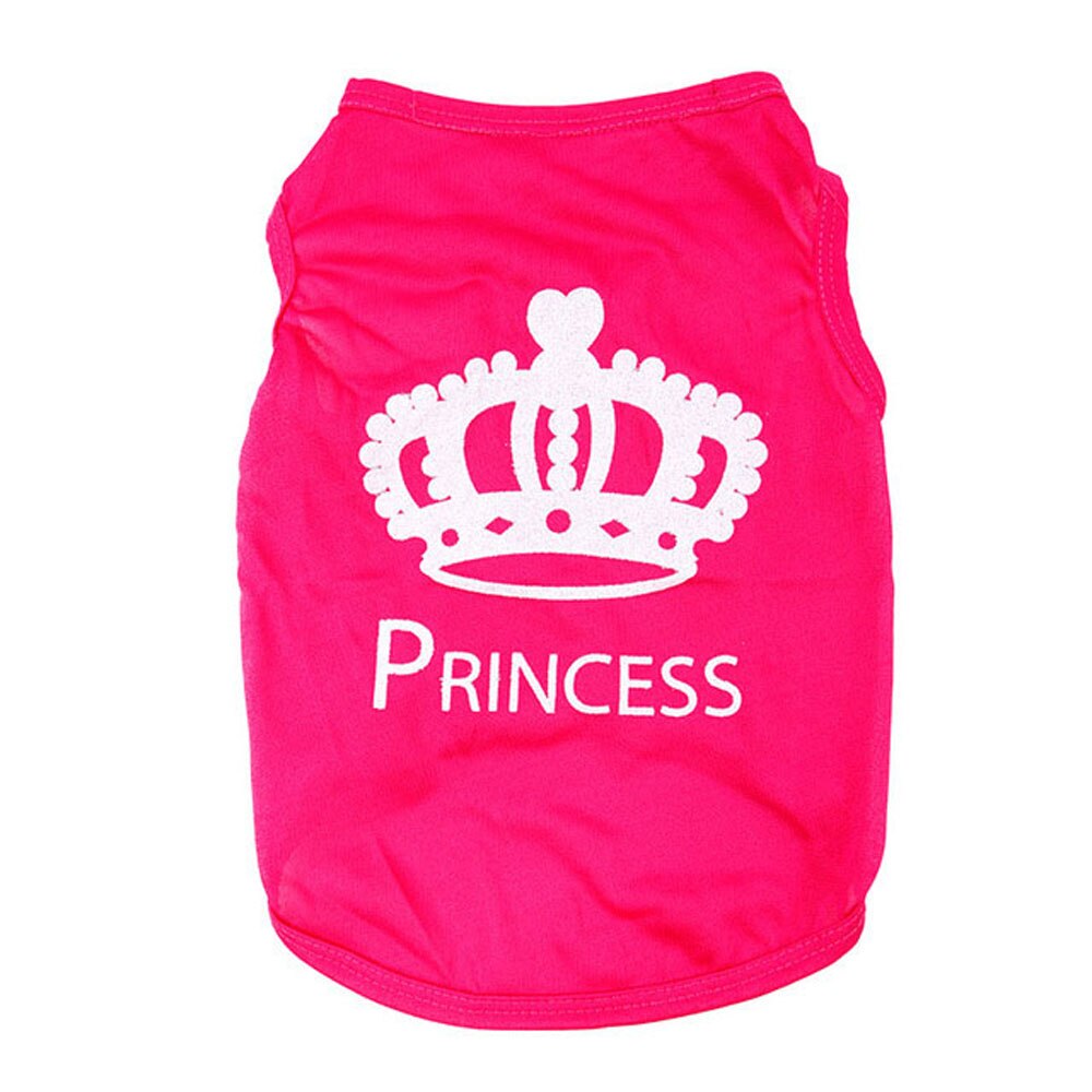 Pet Hond Kat Leuke Prinses Polyester T-shirt Kleding Vest Zomer Jas Puppy Kostuums Honden T-shirt: S rose red