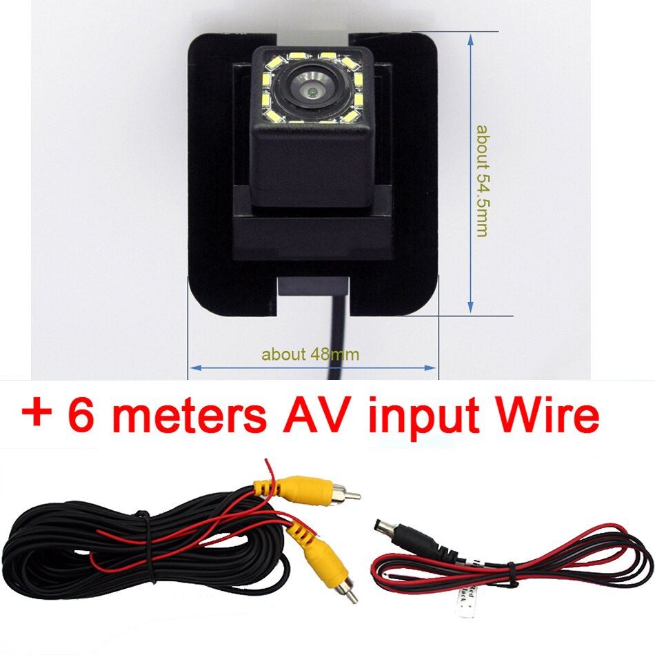 Caméra de recul pour voiture, pour Mercedes Benz W204 W212 W221 S600 S550 S500 S450: 12led Rear Camera