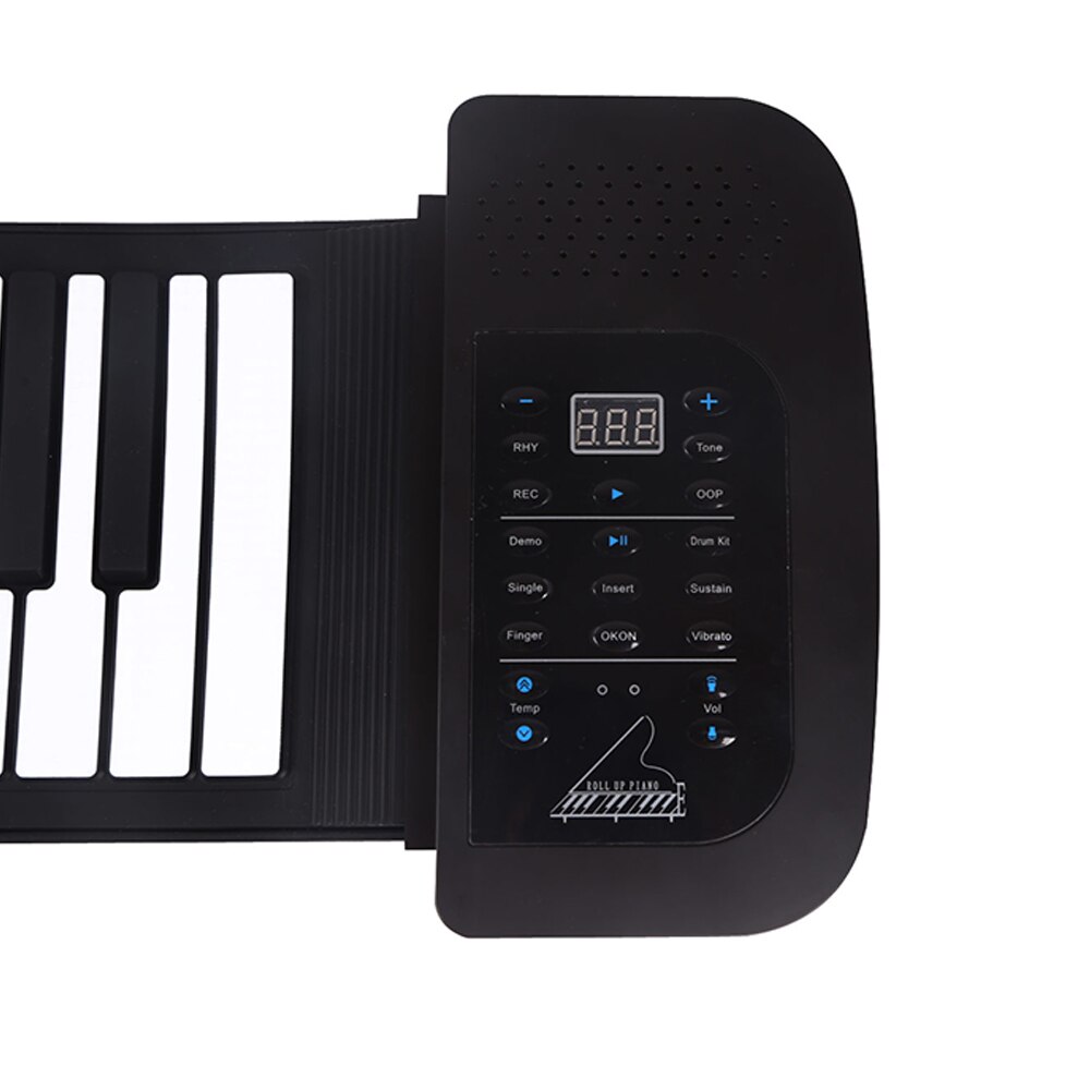 FLGT-Roll up piano portable 61 key soft elastic electronic music keyboard piano built-in loudspeaker rechargeable battery for