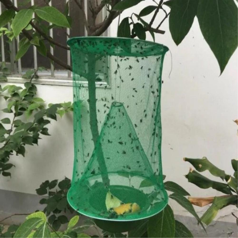 1/2/3/4Pcs Reusable Hanging FlyCatcher Cage Pest Detector Flies Fly Killer Flytrap Cage Subnet Capture Home Garden Supplies