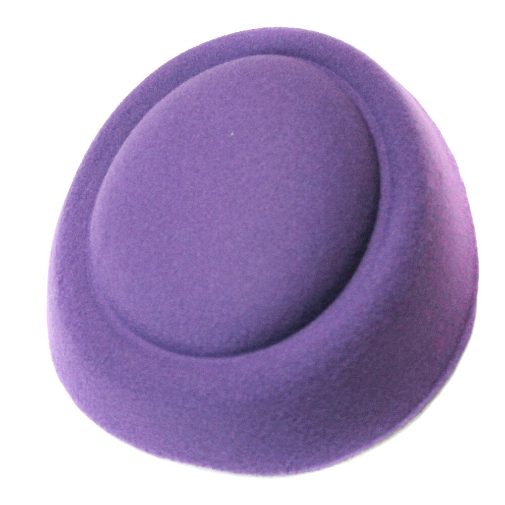 Mini accesorios para el cabello de fieltro para mujer, accesorios para el cabello de artesanía artesanal, boina con pastillero, tocado Retro: Morado