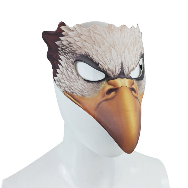 Masker Cosplay Eagle Masker Half Gezicht Bird Animal White Eagle Masker Voor Tieners Leather Halloween Kostuum Party Decoraties