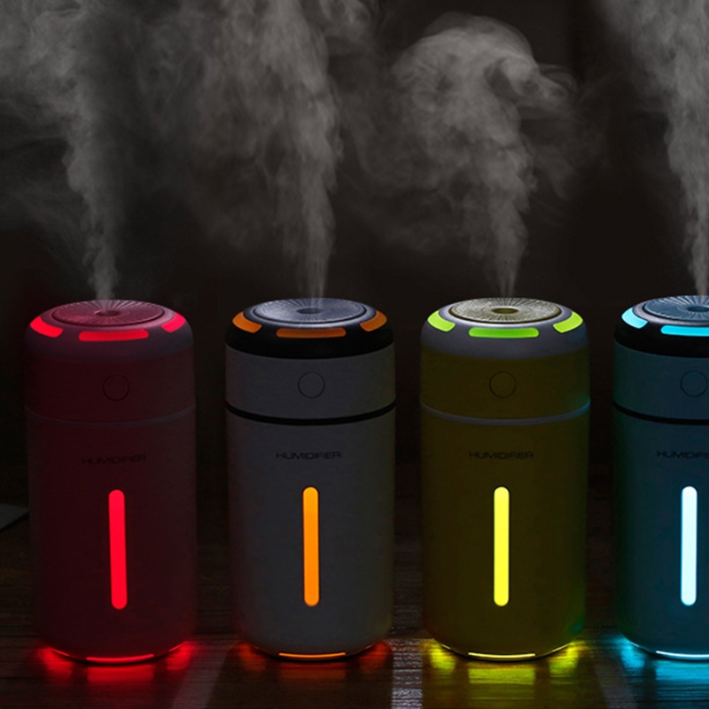 Portable 230ML Humidifier Ultrasonic USB Aroma Essential Oil Diffuser Air Purifier Freshener Romantic Color Night Lamp