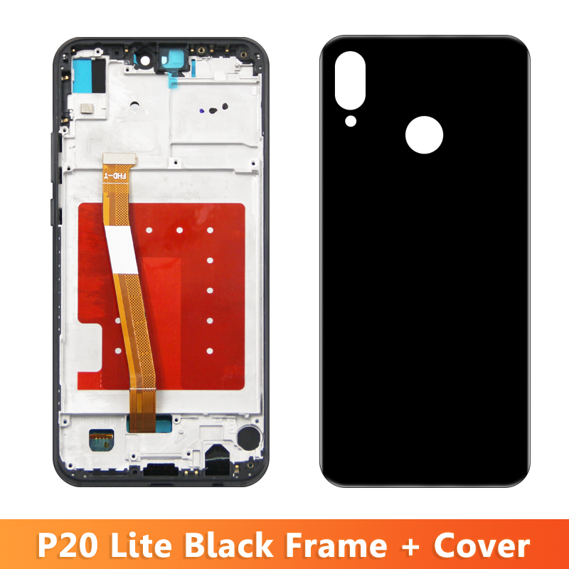 Pantalla de 5,84 pulgadas para Huawei P20 lite pantalla Lcd Digitalizador de pantalla táctil Digital con marco para Huawei P20 lite ANE-LX1 LX2 LX3 LX2J: Caqui