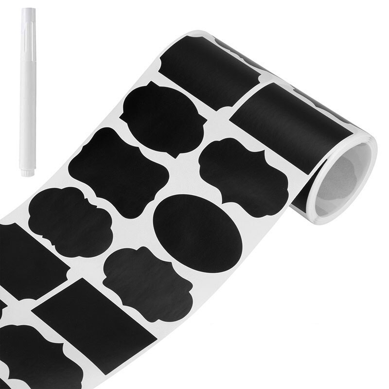 250Pcs 5.5X3.5Cm Uitwisbare Schoolbord Sticker Waterdicht Keuken Potten Organizer Labels Pvc Uitwisbare Krijtbord Sticker: Default Title