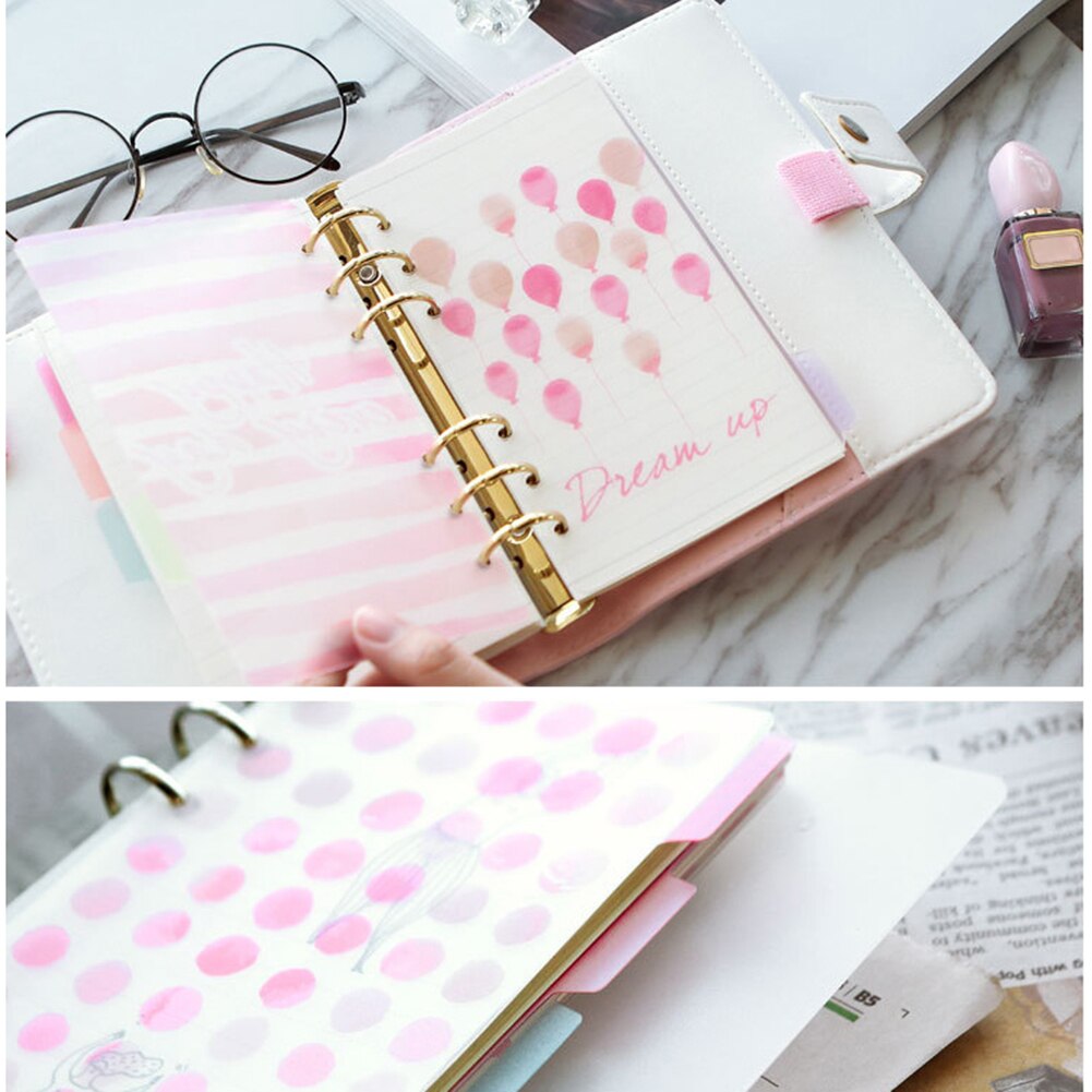 5pcs Cute Notebook Planner Agenda Diary Hard Cover Yearly Monthly Planning Papers Journal Notebook Daily Memos
