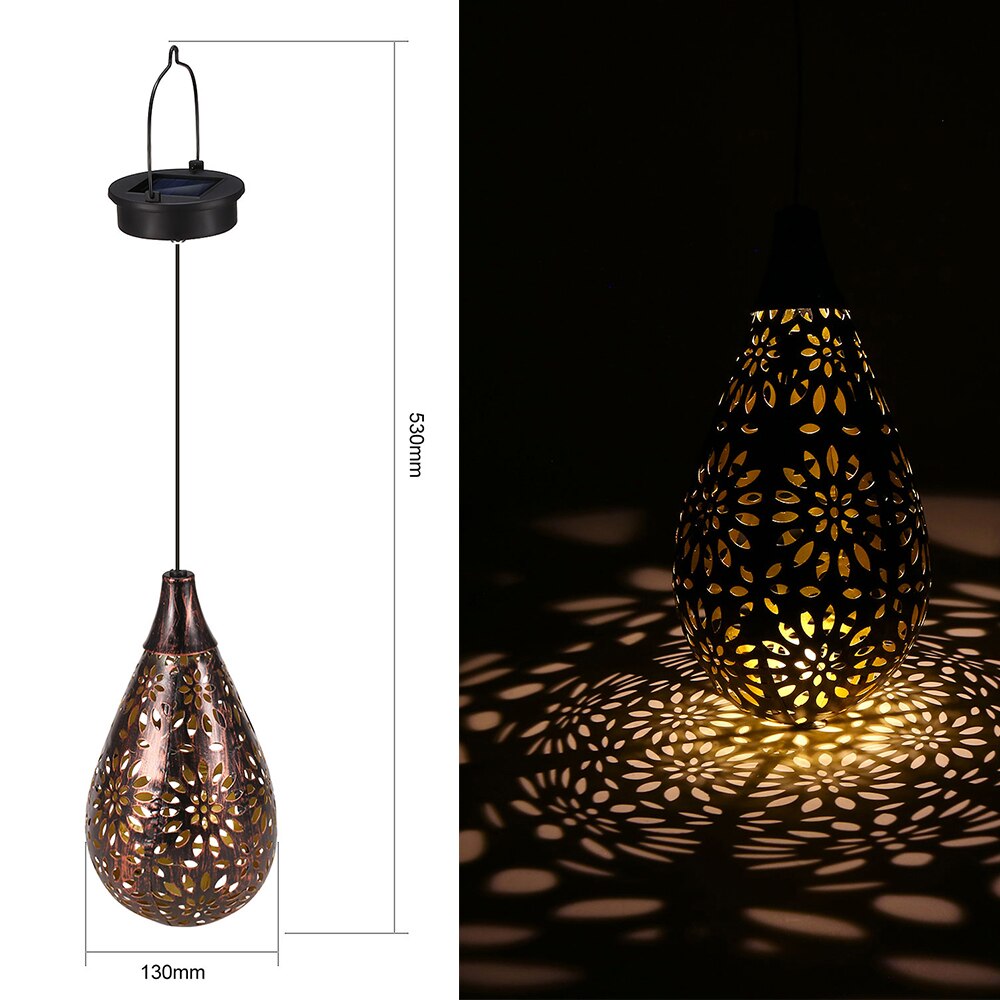 Tomshine Outdoor Hanging Lamp Solar Power Energy LED Lantern Light IP44 Water Resistance for Patio Garden Courtyard Pathway: type 4