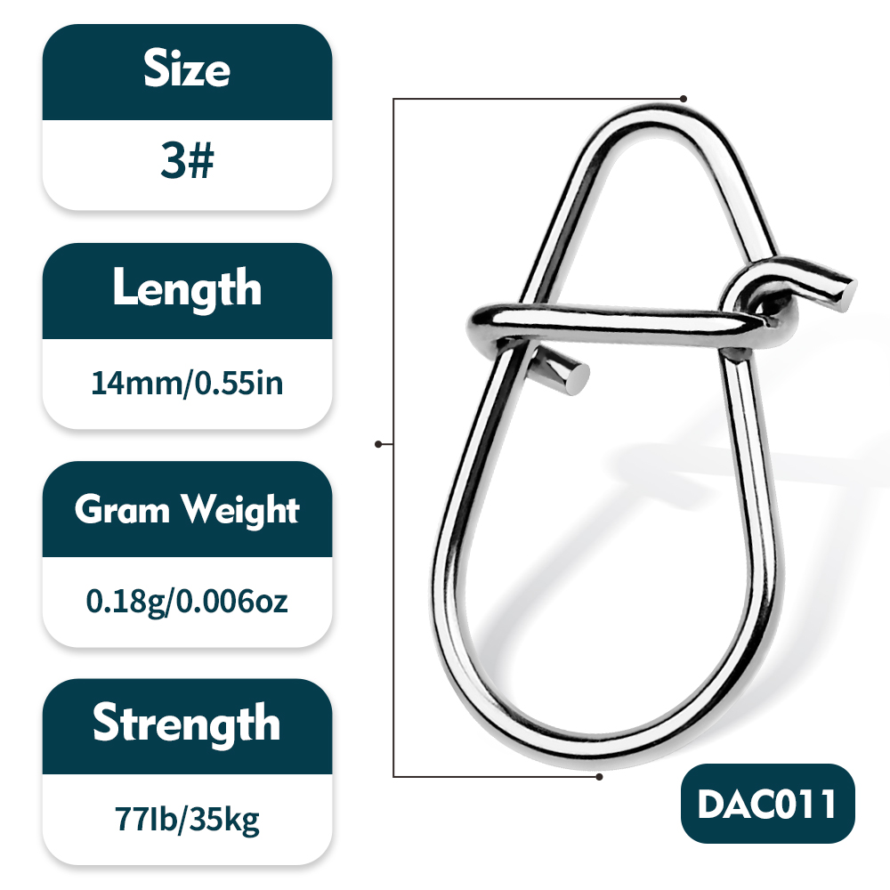 PROBEROS-Pin de acero inoxidable en forma de calabaza, alfiler de mejora de señuelo, Conector de anzuelo de cebo, accesorios de pesca, , 30 unidades por lote: Verde