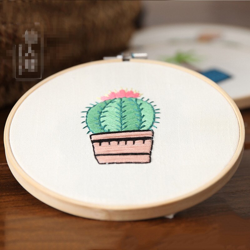 3D Piante Da Fiore di Stoffa FAI DA TE Manuale di Produzione Creativo Ricamo Ricamo A Punto Croce con cornice impostato per I Principianti 8 Stili: C