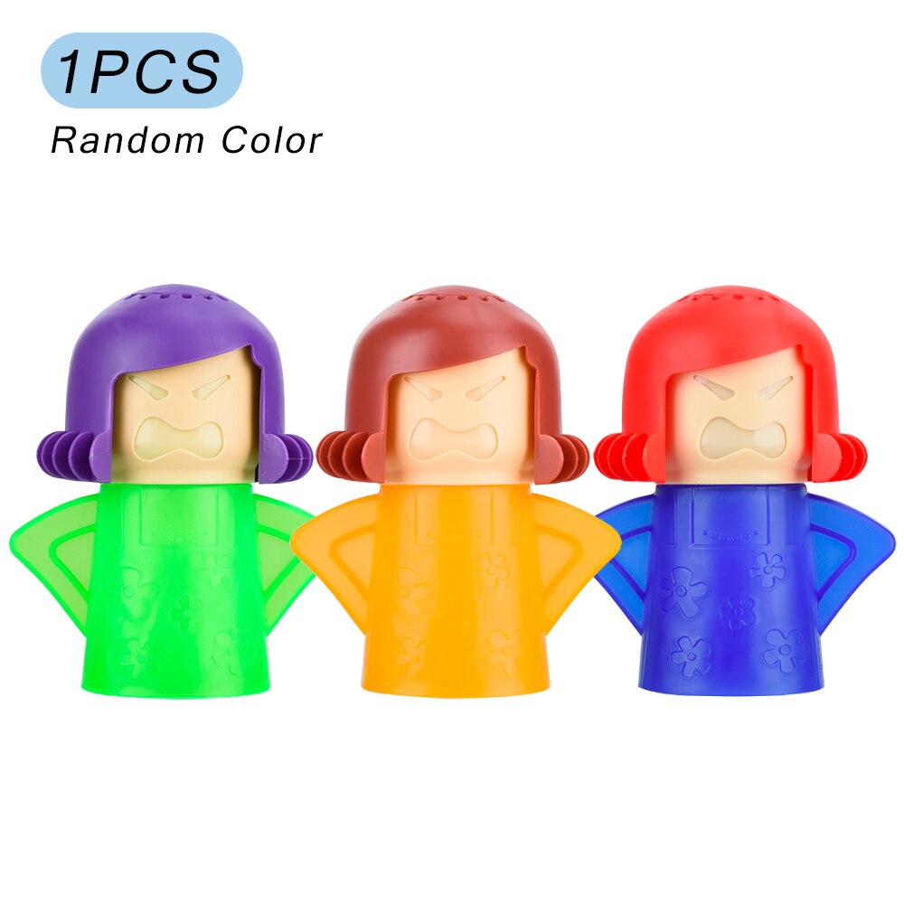 Angry Mom-nettoyeur à vapeur de four, facile à nettoyer, appareil de nettoyage à la vapeur au micro-ondes, pour réfrigérateur: 1 pcs Random Color