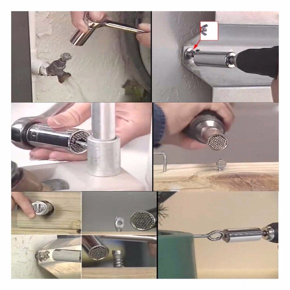 Universele Dopsleutel Set 1-3/4 ", auto/Auto Handgereedschap Reparatie Kit Met Power Boor Adapter Chroomvanadiumstaal Lichtgewicht