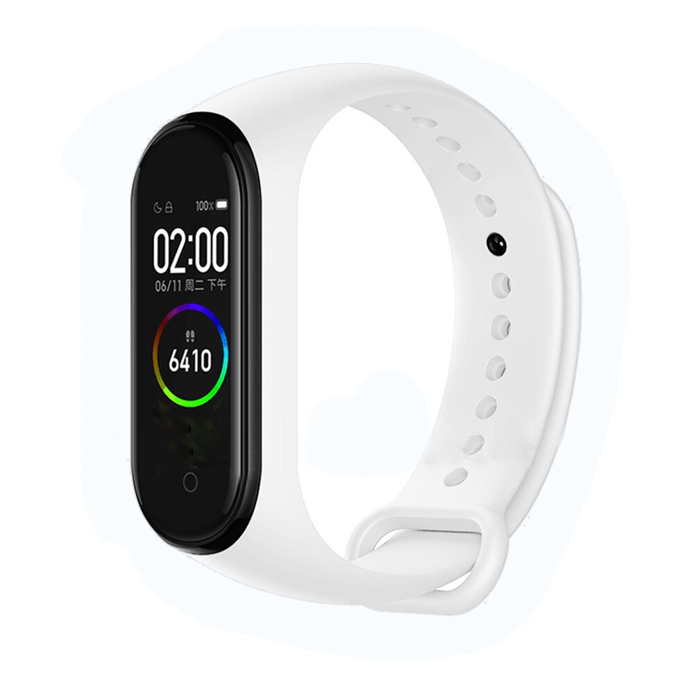 Colorido m4 inteligente pulseira smartband à prova dwaterproof água pressão arterial monitor de freqüência cardíaca fitness rastreador pulseira inteligente m4 banda relógio: WHITE