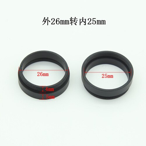 Microscope Objective Lens CS RMS Thread to M25 M26 M27 M32 Micro Photography Interface Adapter Ring: A