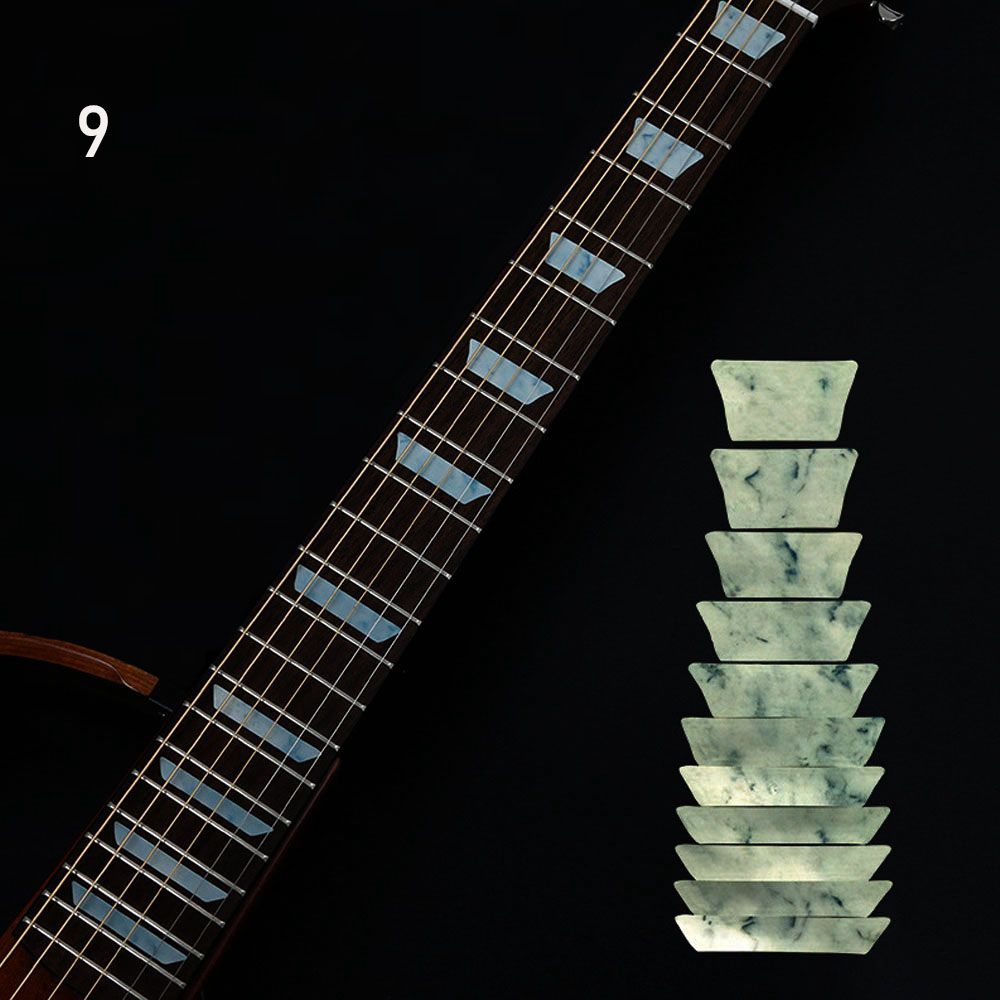 Parti di chitarra Decorazioni per strumenti musicali Accessori per chitarra Decalcomanie con intarsio incrociato Adesivi ultra sottili Adesivo per tastiera: Kaki scuro