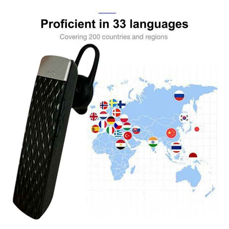 T2 Portable Smart Wireless Bluetooth 5.0 Translation Earphone Real-time Translating 33 Languages Translator Earphone