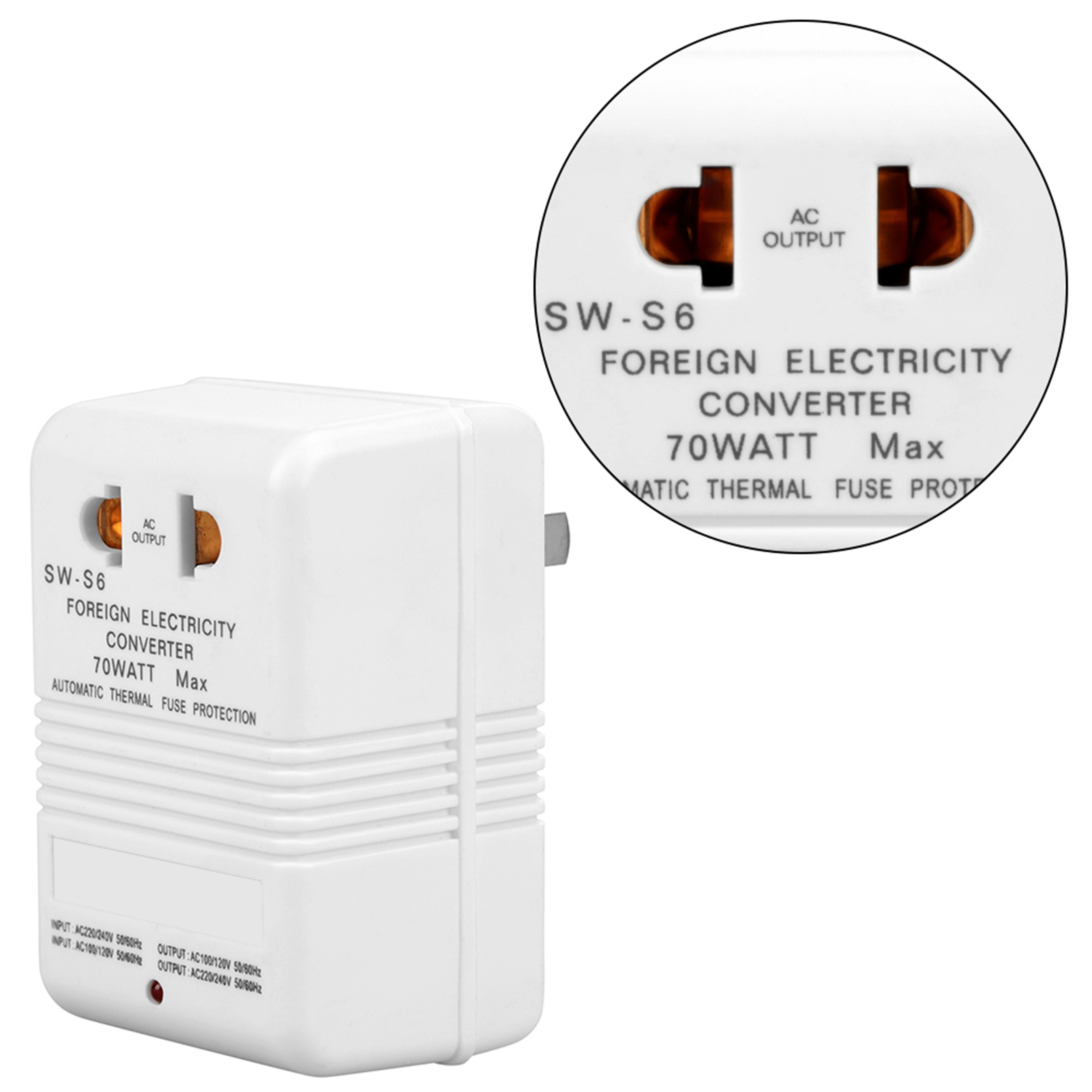 70W Step Up Of Down Voltage Converter Transformator 110V/120V Naar 220V/240V Dual Channel Voltage Converter Adapter EU Plug Duurzaam