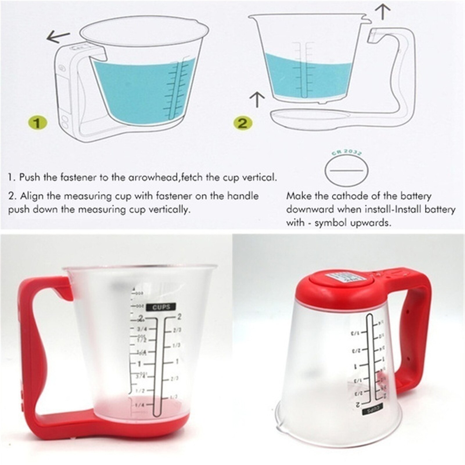 1Pcs 1000g Measuring Cup Kitchen Scales Digital Beaker Libra Electronic Tool Scale with LCD Display Temperature