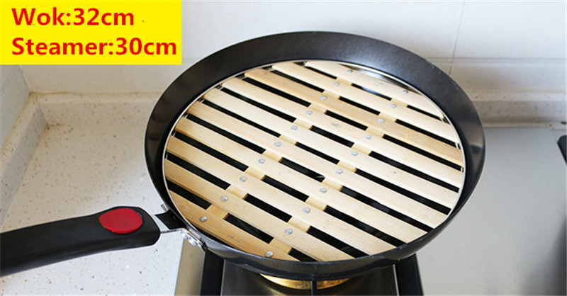 Thickened bamboo steamer with stainless steel steamer bread frame Dessert fish meat food steamer Dumpling Cooker Dim Sum Basket