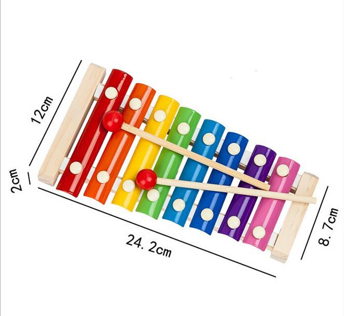 Baby musikk instrument leke tre xylofon barn barn musikalsk morsomme leker for baby jenter pedagogiske leker baby xylofon