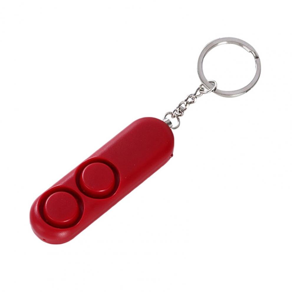 120dB Women Dual Speakers Loud Emergency Safety Alarm Alert Keychain Bag Pendant: Red