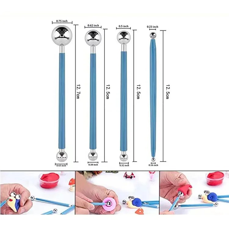 43PCS Ceramic Clay Tools Set Pottery Sculpting Tools for Polymer Carving Tools Bag DIY Handcraft Modeling Clay Tools Accessories