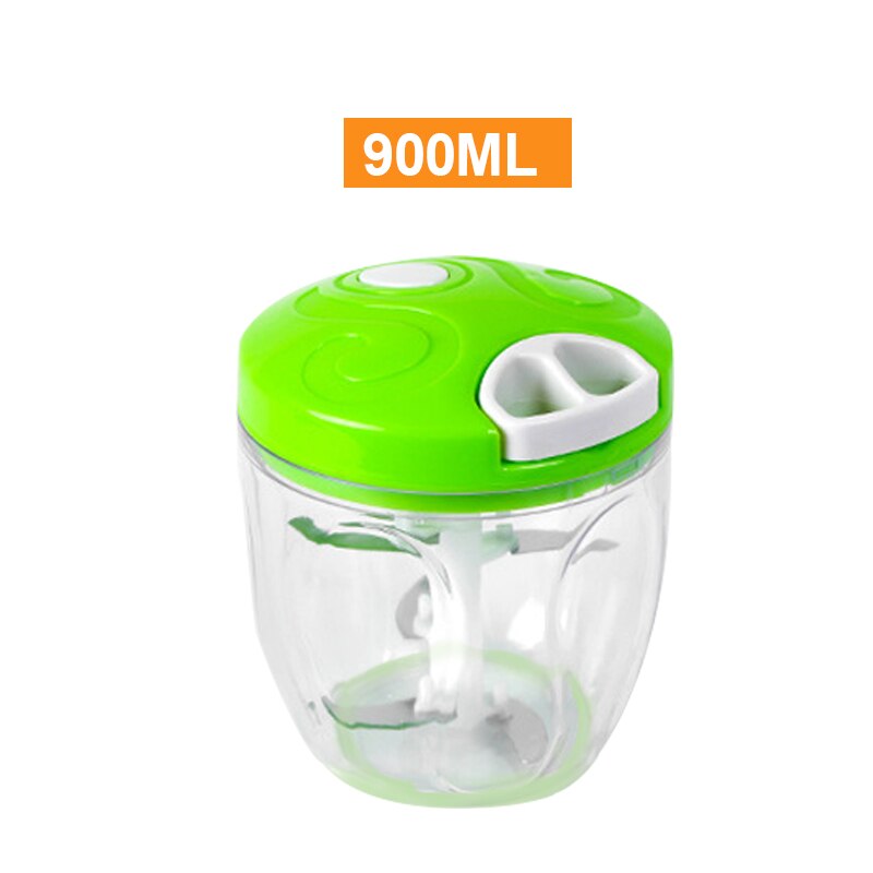 Portabel mixer kök manuell matberedare mixer hackare skivare säker och hållbar kök hushållsmixer: 900ml