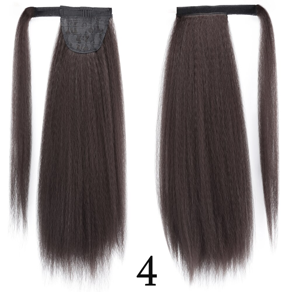 AZIR-coletas largas Afro rizadas para mujeres negras, extensiones de cabello sintético con cordón Natural, postizas, novedad: 4 / 30 pulgadas
